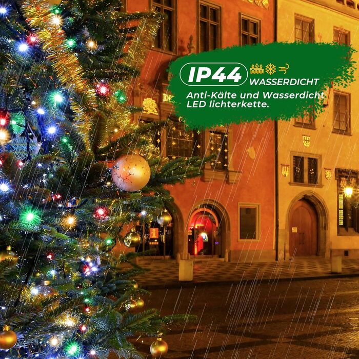 LED гірлянда для декорування приміщень та вулиці, 100 м, 800 LED, 8 режимів, таймер, пам'ять, тепле світло. Підходить для ялинки, вечірки, весілля, саду, балкону.