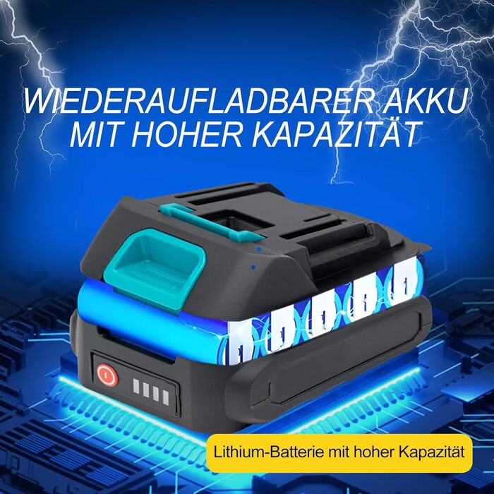 Акумуляторна міні-пила 6 дюймів (20 см) з безщітковим мотором, комплект з 2 ланцюгами 6 дюймів, 2 ланцюгами 8 дюймів, 2 направляючими плитами, 2 батареями високої ємності, для обрізки дерев та різання деревини, блакитна