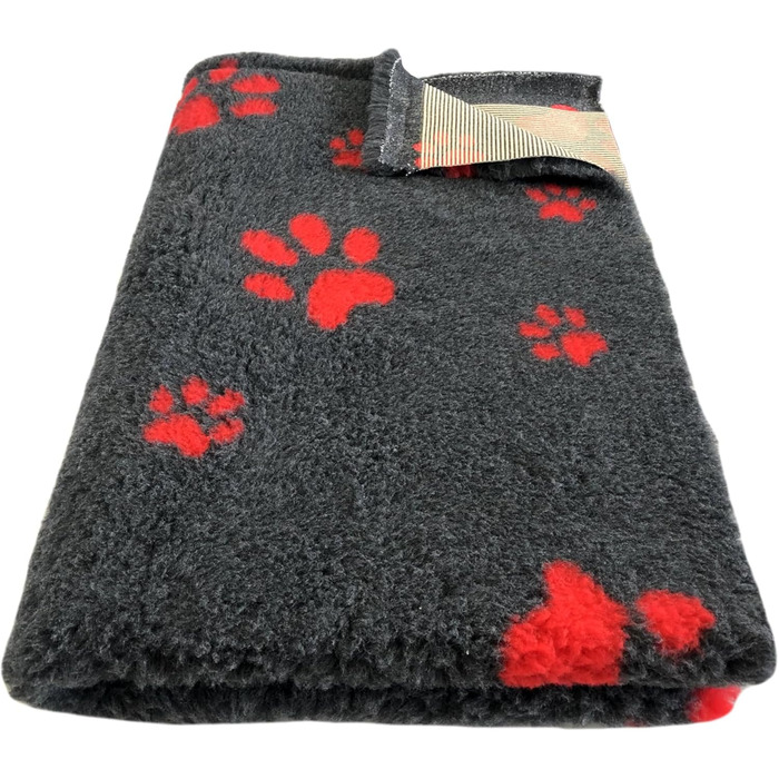 Килимок для собак Elropet Vetbed з преміум-матеріалу, 22 мм, для маленьких та великих собак, розмір L (160x100 см), темно-сірий + червоний слід