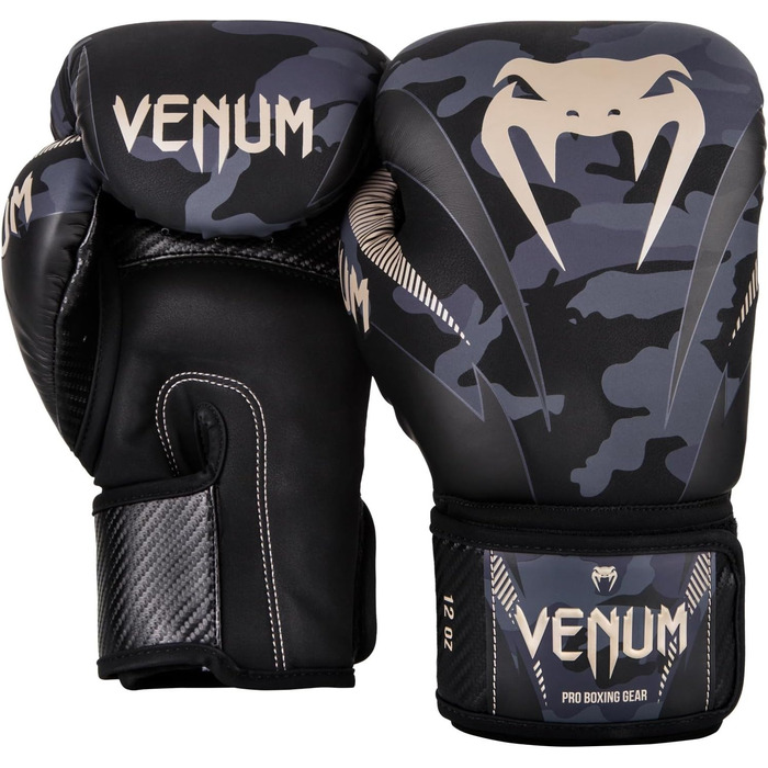 Боксерські рукавички VENUM Impact Dark Camo/Sand 12 Oz