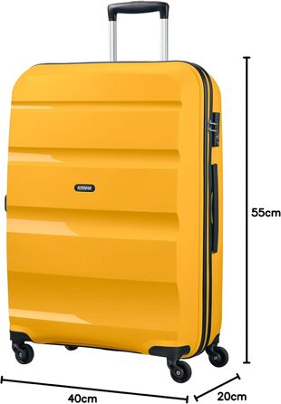 Чемодан American Tourister Bon Air Spinner S, 55 см, 31.5 л, червоний (світло-жовтий, M (66 см-57.5 л))