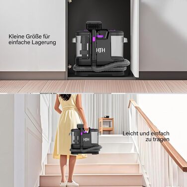 Пилосос для миття килимів та м'яких меблів з насадкою для шерсті тварин, 450W, для дому та автомобіля