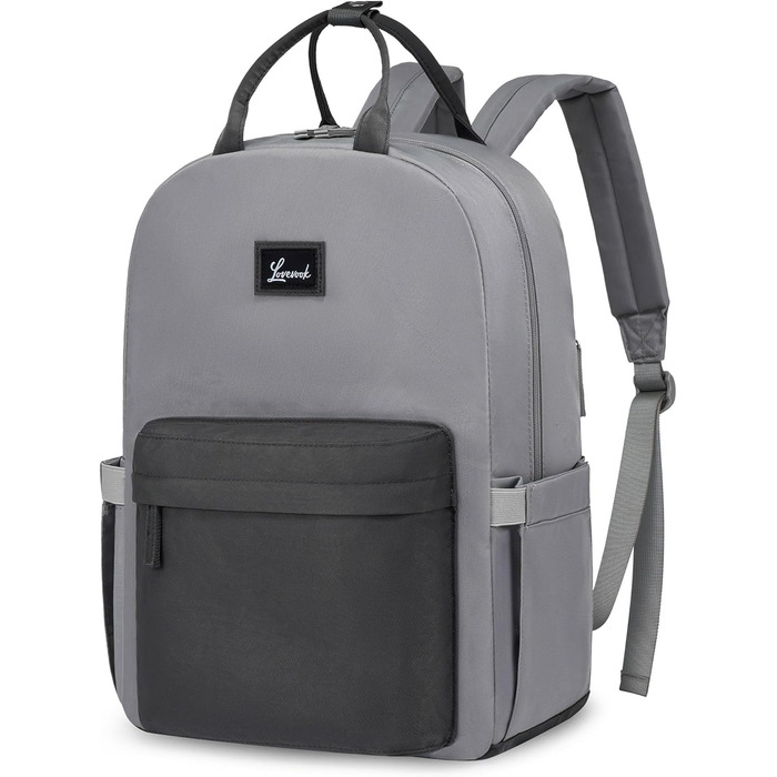 LOVEVOOK Рюкзак для жінок, шкільний рюкзак для ноутбука, 15.6 дюймів, для підлітків, дівчаток, універсальний, міський, водонепроникний, для школи, університету, подорожей (Сіро-блакитний)