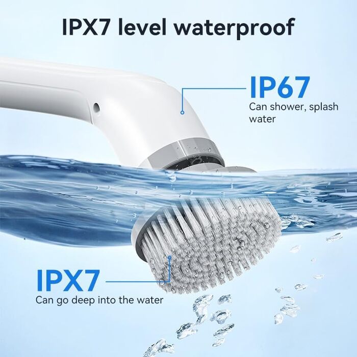 Електрична щітка для чищення поверхонь Spin Scrubber 2025 Upgrade 7-в-1, 360 об/хв, 1.5 години роботи, з подовжувачем для кухні