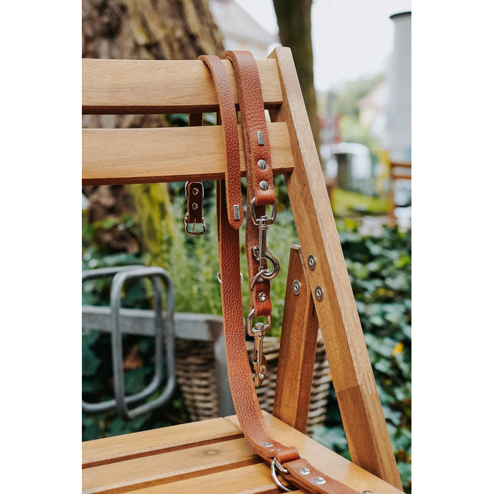 Льорочок для собак HUNTER Grenada з натуральної шкіри, колір Cognac, ручної роботи, Німеччина, для тренувань та повсякденного використання, міцний, комфортний, простий та елегантний дизайн, розмір XS, обхват 24-28 см