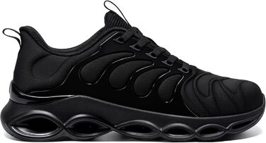 Черевики безпеки LARNMERN для чоловіків: зручні робочі черевики з металевим носком, дихаючі, легкі, антипрокольні, модні. Розміри 36-50 EU (44.5 EU, чорний)