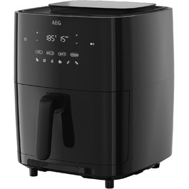 AEG AAF7SB Hot Air Fryer / 90% Less Fat / 10 Programs / 40-200°C / Steaming / Drying / 6.9 l / Dishwasher-safe / Temperature & Time Selection / Flip Reminder / 1.1 l Water Tank / Black Black 6.9 l Capacity Series 8000