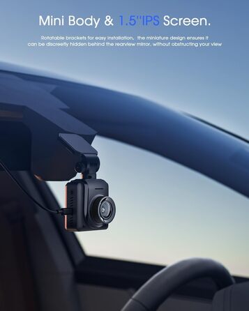 Дзеркало заднього виду з відеореєстратором 2K, автомобільна камера з Wi-Fi, GPS, нічне бачення, WDR, паркувальний режим 24/7, датчик руху, G-сенсор