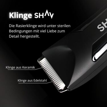 Електричний тример для тіла та інтимної зони чоловічий SHAV CutFree™ з вологостійким корпусом та змінними керамічними лезами