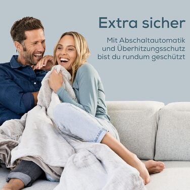 Електрична ковдра Beurer HD 75 Nordic з штучним хутром, 6 температурних режимів, автовимкнення, 180x130 см, бежево-коричнева