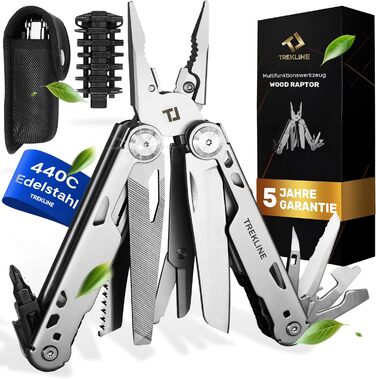 Мультитул Wood Raptor Standard: мультифункціональний ніж для виживання, кемпінгу та повсякденного використання (35+ функцій) з нержавіючої сталі