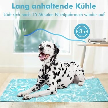 Pawtasy Cooling Mat for Dogs and Cats - Cooling Blanket for Dogs, Non-Toxic Gel Cooling Pad, Self-Cooling Dog Mat for Pets, Cooling Dog Mat - M (100 x 60 cm)