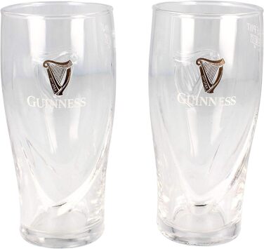 Офіційний набір з 2 склянок Guinness 1/2 Pint з тисненням арфи