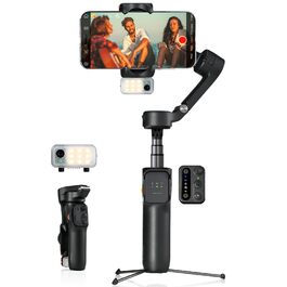 Hohem iSteady V3 - Стабілізатор для смартфона з контролером, AI-трекером, телескопічною штангою та штативом, чорний