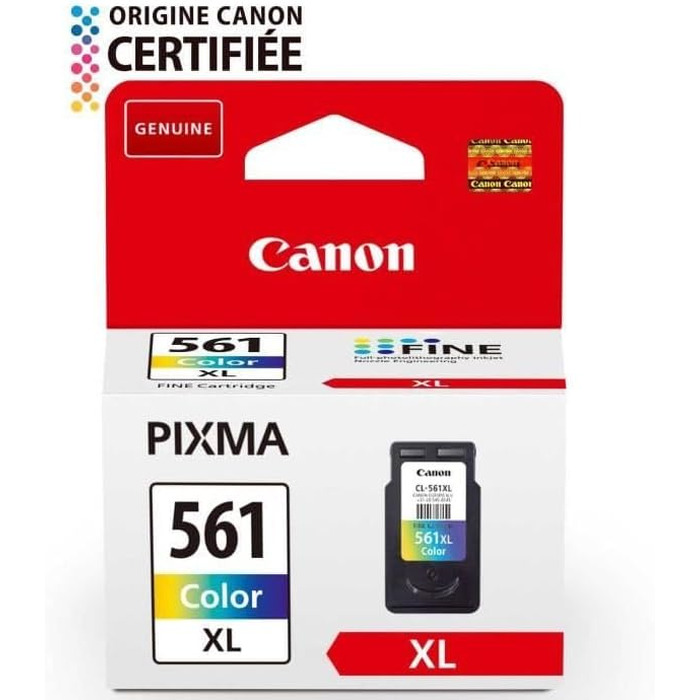 Оригінальний кольоровий картридж Canon CL-561XL FINE XL (подовжений ресурс), екологічна упаковка