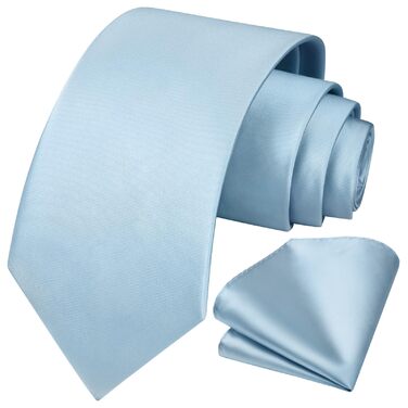 Чоловічий краватковий та кишеньковий хустинка набір HISDERN – однотонні краватки для весілля та свят різного кольору