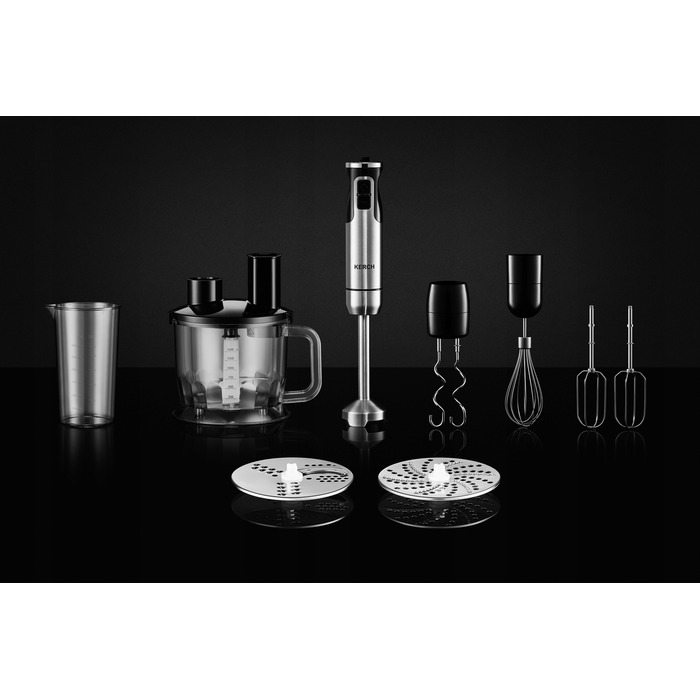 Погружний блендер Kerch Active 1800W, 800 Вт, сріблястий/сірий