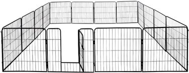 Переносний вольєр для цуценят Petigi, сталевий, з порошковим покриттям, розкладний, розмір 80x60 см