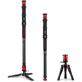 Монопод IFOOTAGE Cobra 3 C180F-P: вуглецеве волокно, 181 см, вантажопідйомність 8 кг