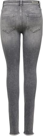 Жіночі скінні джинси ONLY BLUSH середньої посадки, сірі, довжина 7/8 (32L)