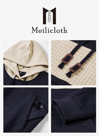 Чоловічий худі з капюшоном, довгі рукави, теплий світшот, казуальний стиль, блакитний колір, розмір XL