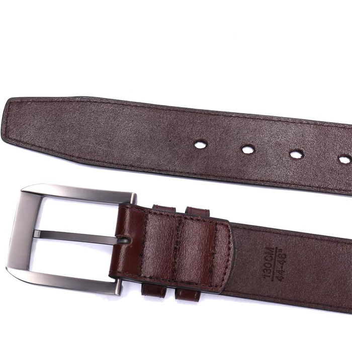 Чоловічий шкіряний ремінь Beltox Fine Casual Jeans, ширина 38 мм, пряжка з металевого сплаву, для джинсів та повсякденного носіння, кольори: Braun, Kaffee, розмір 44-46