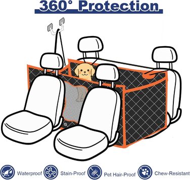 Водонепроникний килимок для собак Vortix на заднє сидіння авто – захист від бруду та шерсті