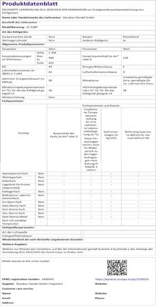 Холодильник Merax 128L, окремо розташований, з морозильником 8L, LED-підсвічуванням та регульованими полицями, супертихий, для ресторану, бару, напоїв та пива, чорний