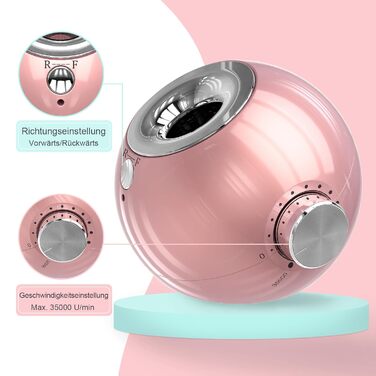 Електричний набір для манікюру та педикюру Delanie Nagelfräser 35000 U/Min 6 в 1 (рожеве золото, акумуляторний)