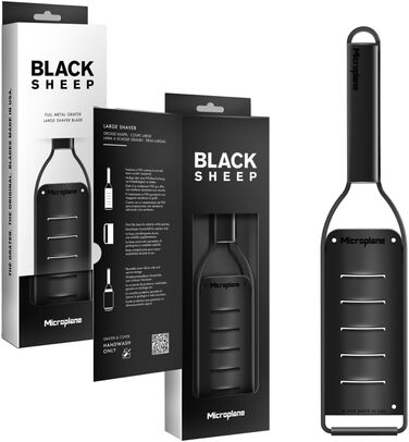 Тертка Microplane Black Sheep велика для цитрусових, пармезану, імбиру, шоколаду та мускатного горіха (нержавіюча сталь, США)