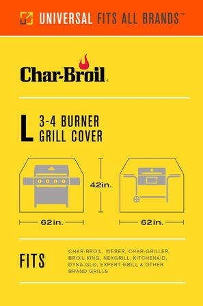 Чохол для гриля Char-Broil Performance 3-4 пальники, великий, водонепроникний, зелений