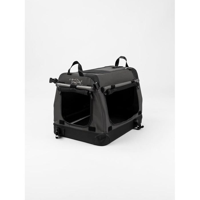 TrendPet TPX-Pro: Легка складана переноска для собак з алюмінієвим каркасом (сіра, 50x35x35 см)