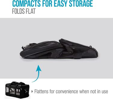 Транспортна переноска для тварин Sherpa Original Deluxe, розмір M (38x25x10 см), чорна, схвалена авіаперевізниками