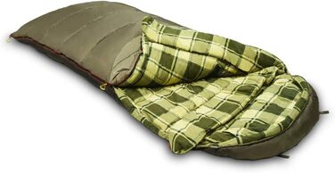 Спальний мішок Alexika Canada Plus – теплий, зручний, прямокутний, цілорічний для дорослих та сімей. Підходить для кемпінгу та відпочинку на природі за низьких температур (до -6°C). Розмір 230x100 см, з компресійним мішком.