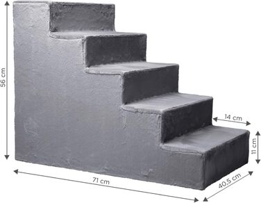 Сходи для собак Mg Design – надійні дерев'яні сходи для диванів та ліжок, зручні для суглобів, легкі та мобільні, для собак та котів (40x45x5 см, 71x40.5x56 см)