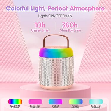 Караоке машина для дітей з 2 мікрофонами, рожева. Іграшка для дівчаток 3-12 років. Чудовий подарунок на день народження!