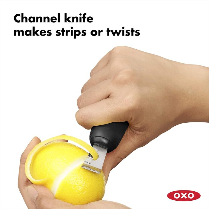 OXO Good Grips Зів-рерівер з ножем для зняття шкірки, чорний, 11261400