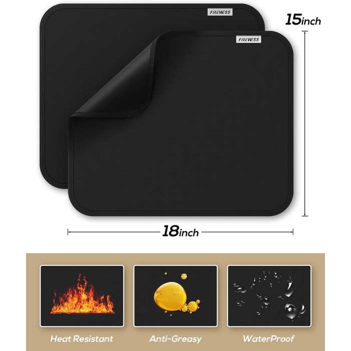 Термостійкі підкладки під фритюрницю та кавомашину 38x46 см (2 шт.)