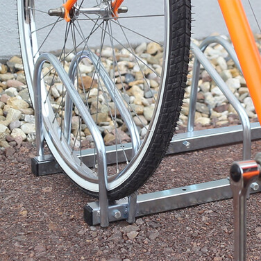 Relaxdays Bicycle Stand for 4 Bikes, Steel, 1m