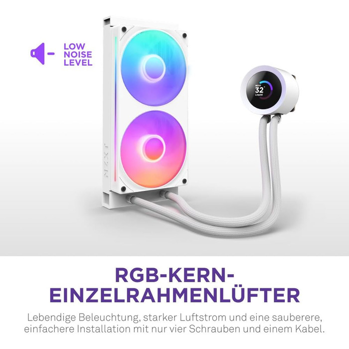 NZXT Kraken: Система водяного охолодження CPU з LCD-дисплеєм – 280 мм, Чорний