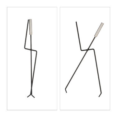 Relaxdays 5-Piece Fireplace Tool Set in Bucket, Black