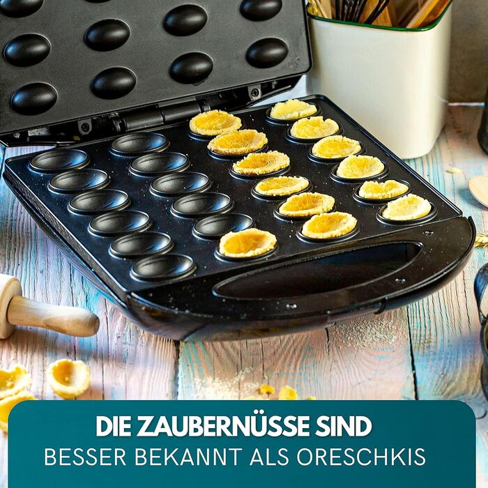 Електричний горіховий верстат Oreschniza | Вафельниця для горіхів | 1400 Вт | Антипригарне покриття | Nut Maker (Крем-білий)