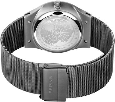 Годинник Bering чоловічий Solar, 40 мм, корпус та циферблат з нержавіючої сталі, браслет Milanaise, сапфірове скло, 5 ATM, 14440-077