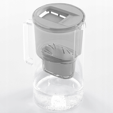 Скляний фільтр-кувшин Wessper D2 BOROSILICATE 3л, сірий + 3 фільтри