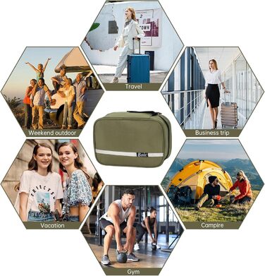 Сумка-органайзер для косметики та туалетних аксесуарів Caping Oxford (зелена, велика)