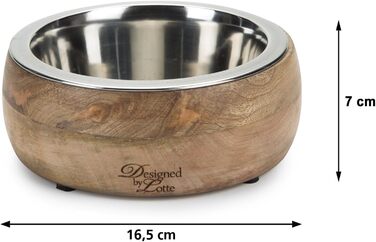 Lotte Holznapf Mandira 650ml Ceramic Dog Bowl - Brown