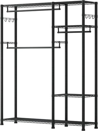 Стійка для одягу VEVOR з 4 перекладинами, 8 гачками та 385,5 кг вантажопідйомністю - для спальні, магазину одягу, прихожої