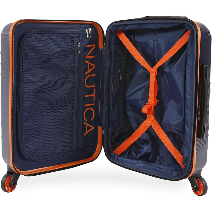 Чемодан NAUTICA Birke Hardside Spinner, великий, 29 дюймів, Marineblau/Orange