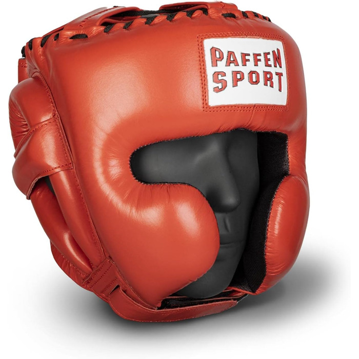 Paffen Sport PRO Mexican Headgear for Boxing, Kickboxing, Muay Thai Sparring - White (L-XL, Black)