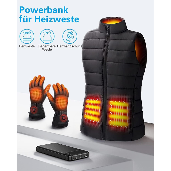 Power Bank AsperX 10000mAh (2 шт.) з USB-C, 4 порти, чорний+білий, для iPhone, iPad, Huawei, Tablet